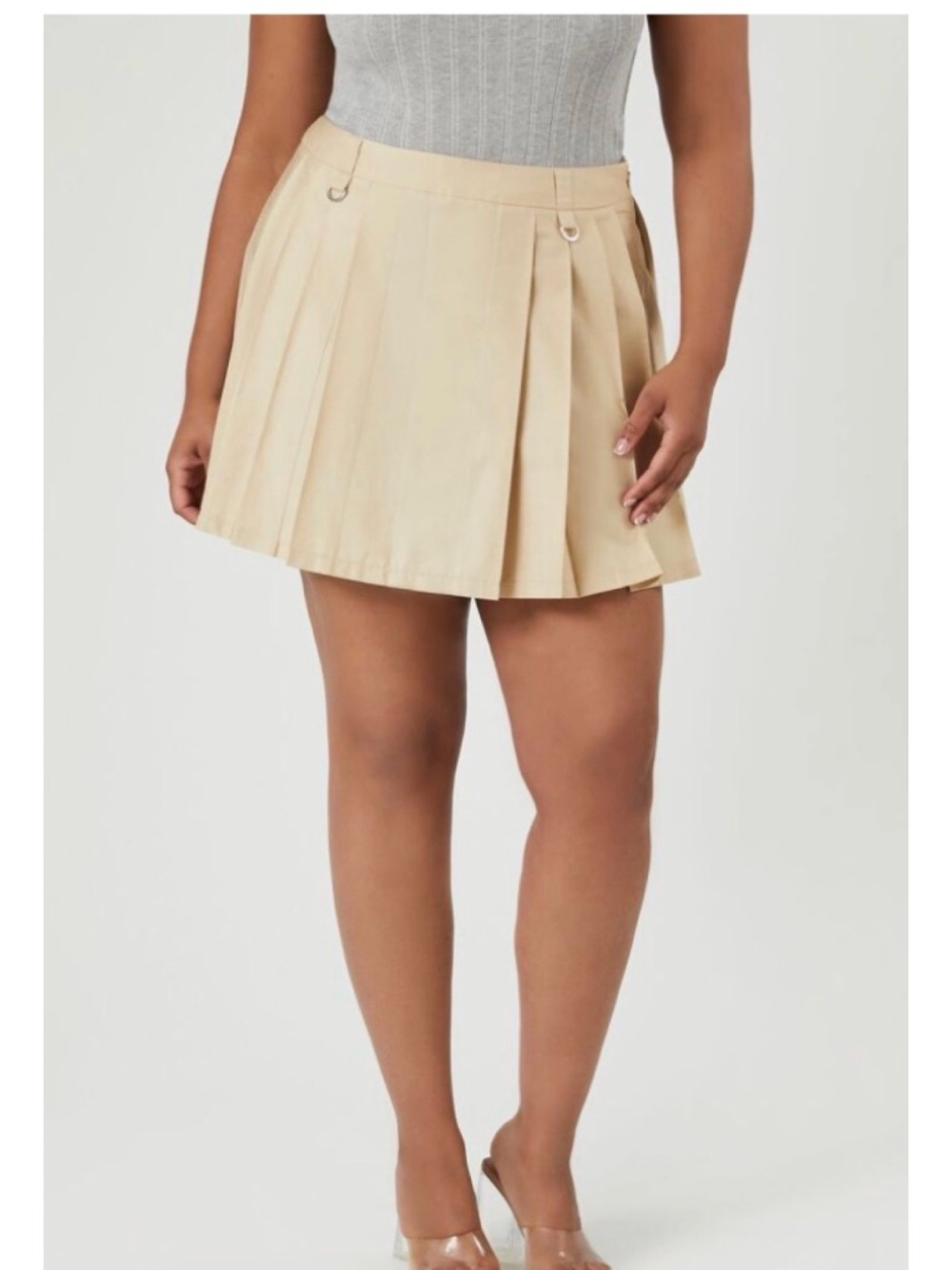 Forever 21 Plus Size Pleated Mini Skirt
